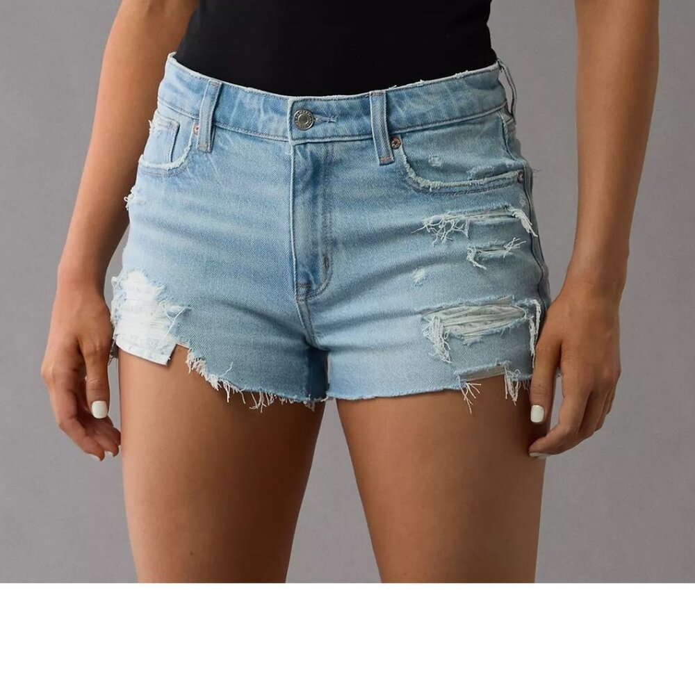 NEW American Eagle Perfect Shortie High-Rise Vintage Looking Shorts 26W Size 2